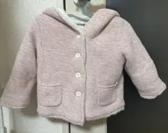【新品タグ付】baby GAPフード付きアウター　もこも　ベビー　コート　ピンク