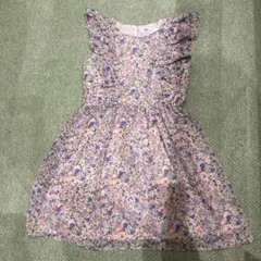 H&M フラワープリント ノースリーブワンピース 140