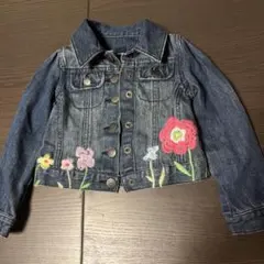 可愛い！babygapデニムジャケット 花柄刺繍 100cm