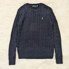 POLO RALPH LAUREN ラルフローレン ケーブルニット ネイビー S
