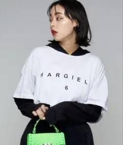 MM6 メゾンマルジェラ ビスチェデザインビッグTシャツ フェイク