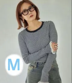 あ様専用【匿名配送】田中里奈 mysa closet ボーダーフリルプルオーバー