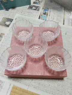 デザート用 ガラス小鉢 5客セット 未使用のサムネイル
