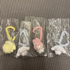 マイメロディ シナモロール カラビナ付きキーホルダー 4個セットバラ売り可