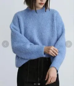 SELECT MOCA クルーネックシャギーニット