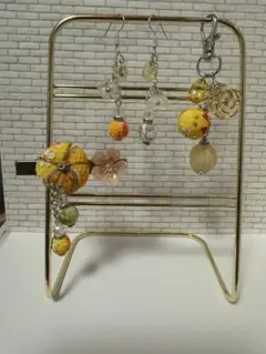 和風ハンドメイドイヤリングとチャームセット②