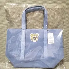 フェイラー オールドテディ ワッペントートバッグ ライトブルー小サイズ