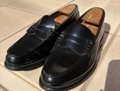 ブラックレザー ローファー　REGAL 2177　コインローファー　25