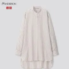 【美品】ユニクロ JW ANDERSON リネンブレンドスタンドカラーシャツ S