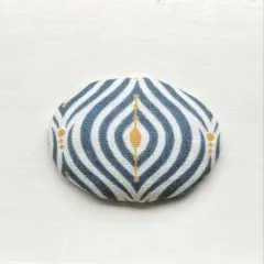 くるみボタン　ブローチ　ヘアゴム　ランタン　オリエンタル　オーバル　No.811