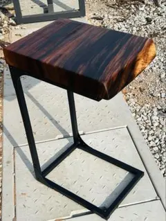 パープルハート 一枚板 カウンター ベンチ ウォールナット モンキー