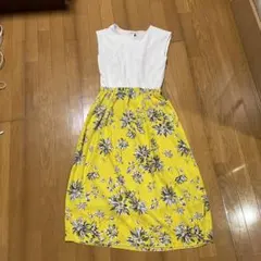 ROPÉ PICNIC イエローフラワーワンピース