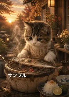 一作限り】お子様ランチと長毛三毛猫 A075 - メルカリ