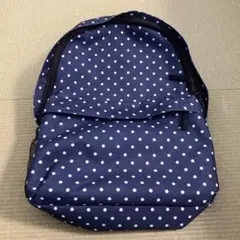 ドット柄ネイビーリュック