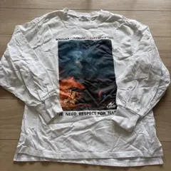 CAMP7 ホワイト プリント　長袖 Tシャツ M