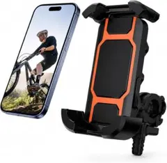 自転車 スマホホルダー【2026アップグレード・振動吸収4点クッション構造】のサムネイル