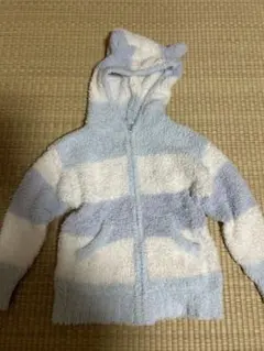 フリースジャケット 水色と白 100cm~