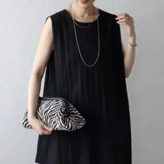 新品タグ付きボンジュールサガン　ショルダータックノースリーブチュニック　フリー