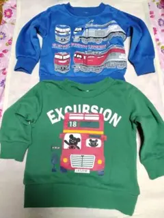 子供服　男の子　80cm　冬服　裏起毛　トップス　2枚セット　ほぼ新品未使用