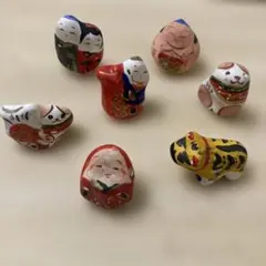京都 郷土玩具 清水豆人形 12種 杉谷マサ 作 籠巾着・箱付き オマケ付き 清水豆人形 12種 杉谷マサ 籠巾着・箱付き 京都 郷土玩具 オマケ付