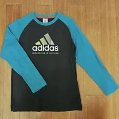 adidas 長袖Tシャツ 黒/青　160