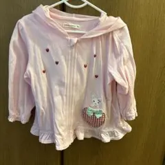 クーラクール うさ耳フード付き 薄手パーカー 100