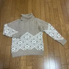 美品。ロサーセン。 おしゃれタートルネック冬暖かセーター。 Ｌサイズ。冬ゴルフ。