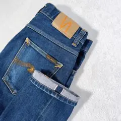 濃紺 ヌーディージーンズ LEAN DEAN W30 セルヴィッチ デニムのサムネイル