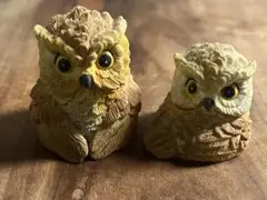 フクロウの置物(2つ)