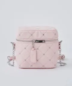 NICE CLAUPベロアキルティングバニティーショルダー