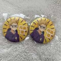 ハイキュー 思い出シャイニー缶バッジ 月島蛍×2