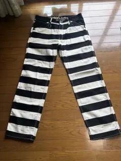 VANSON 囚人パンツ w38 シンチバック ボーダー バイカーのサムネイル