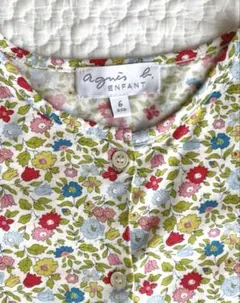 agnès b. enfant リバティ花柄 半袖カットソー 6ans