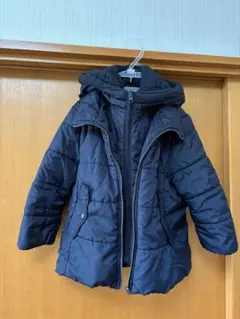 COMME CA IZM ネイビー 中綿コート フード付き　120cm