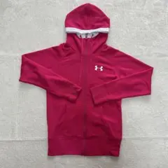 Under Armour ピンク ジップアップジャージ パーカーフード付き