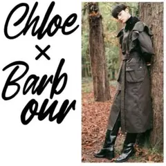 【定価32.2万】Barbour Chloe コラボ オイルジャケット コートのサムネイル
