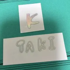 &TEAM ロゴステッカー　ネームステッカー　K TAKI ケイ　タキ