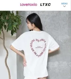 Lovetoxic バックハート刺しゅうルーズ半袖Tシャツのサムネイル