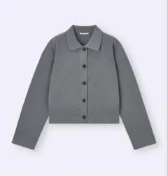 GU ♡ ミラノリブ ポロカーディガン Lサイズ