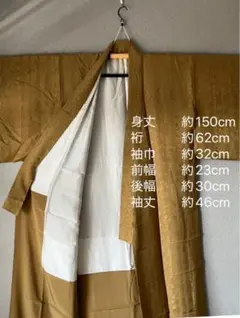 色無地　一つ紋付　バチ衿