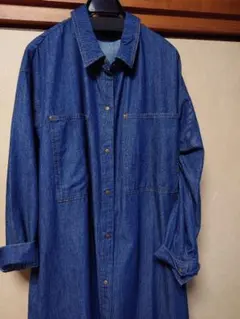 eur3　 新品未使用　ロングシャツワンピース　デニム
