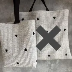 シューズ袋 ハート ブラック グレー ヌビ 韓国生地 入園 入学 新学期 上履き