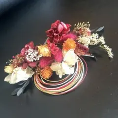 ドライフラワー髪飾り/成人式 卒業式 結婚式髪飾り