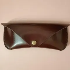 【訳あり】本革メガネケース ハンドメイド レザークラフト
