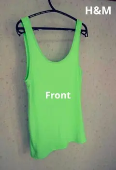 ネオンカラー オープンback リブタンクトップ