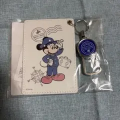 ディズニー ミッキー パスケース リール付き 東京デザイン