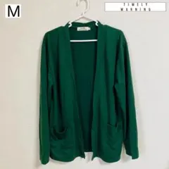 【限定セール】TIMELY WARNING グリーン カーディガン M