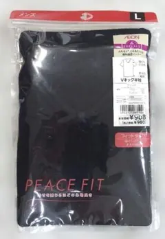 Aeon PEACE FIT メンズ Vネック 半袖インナー Lサイズ 黒のサムネイル