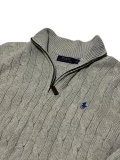 シルク100% Polo Ralph Lauren ハーフジップセーター S