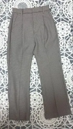 ローリーズファーム　 チェックパンツ　グリーンブラック